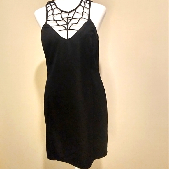 Charlotte Russe Dresses & Skirts - Charlotte Russe Black Cocktail Dress With Spider Web Detail